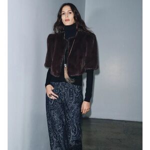 ZARA NWT ZW Collection LIMITED EDITION Faux Fur Jacket